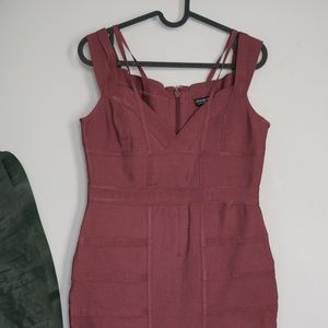 Fashionnova Lansa Bandage Dress - Dark Mauve